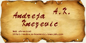 Andreja Knežević vizit kartica